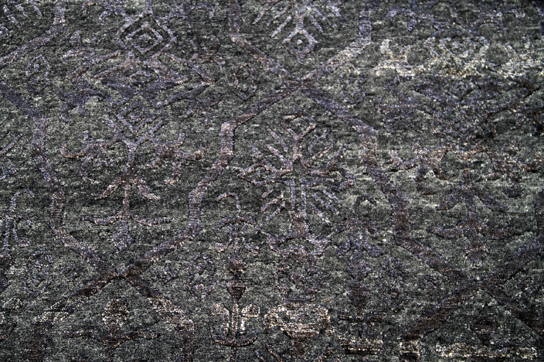 5' x 8' Ariana Modern Arabesque Rug Hand-Knotted Tibetan Weave – Wool & Banana Silk