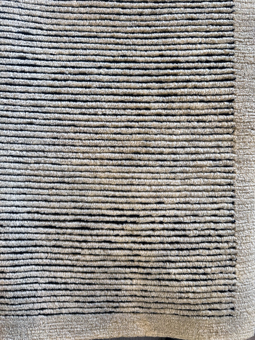 5' x 8' Ariana Modern Linear Stripe Rug Hand-Knotted Cut & Loop Pile