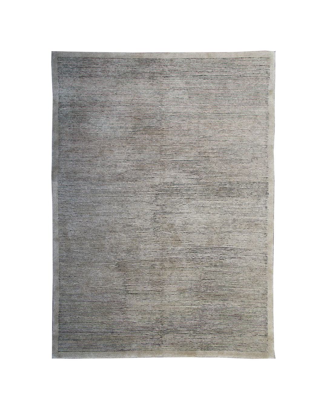 5' x 8' Ariana Modern Linear Stripe Rug Hand-Knotted Cut & Loop Pile