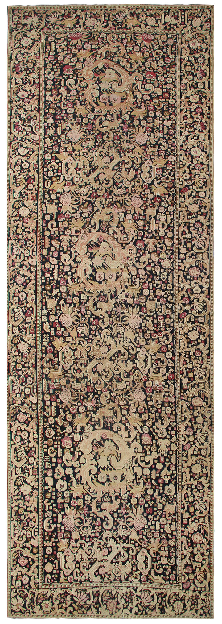 7'x21' Antique Semi-antique Caucasian Karabagh Ukranian Design Gallery Wide Runner