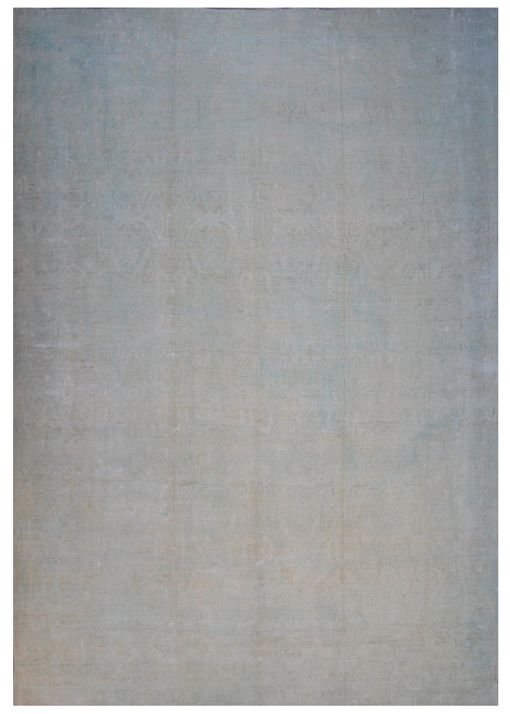 14'x19' Palace Size Hand Knotted Pale Blue Ariana Over-dye Rug