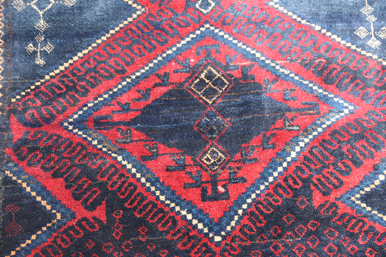 4x6 Vintage Afghan Baluchi Rug