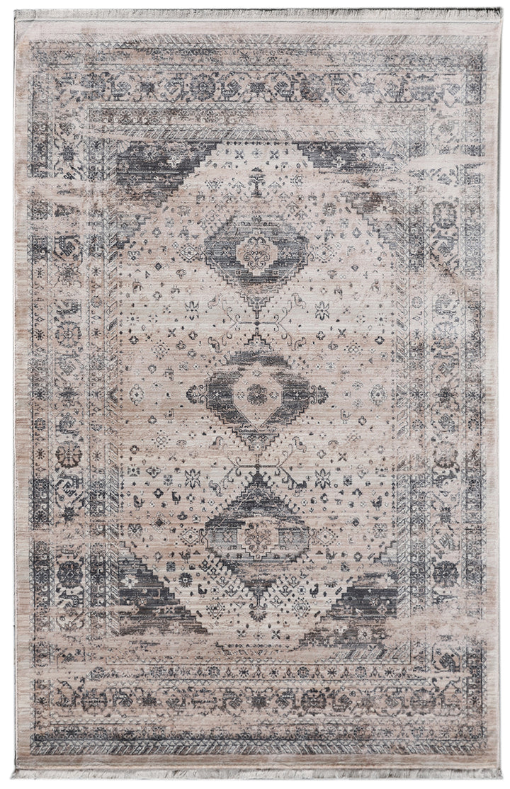 4'x6' Persian Vintage Design Machine Made Rug