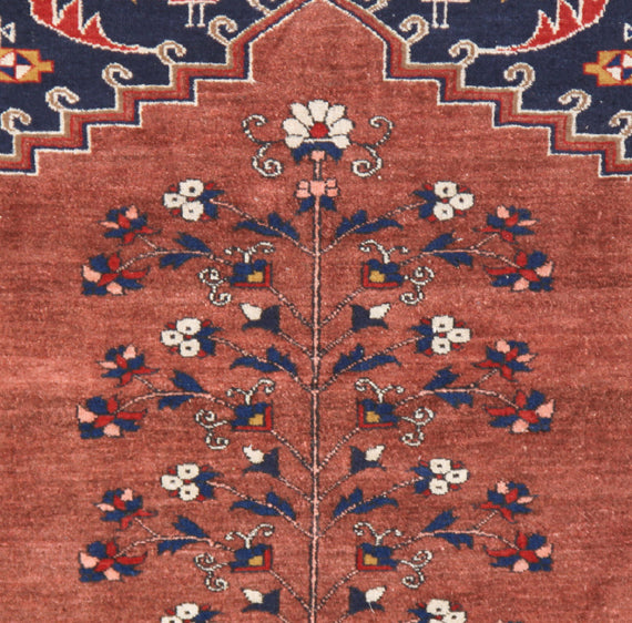 4x6 Afghan Anatolian Design Silk Prayer Rug