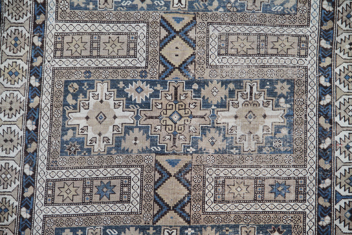 4'x5' Antique And Semi Antique Caucasian Rug