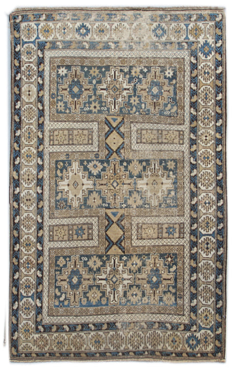 4'x5' Antique And Semi Antique Caucasian Rug