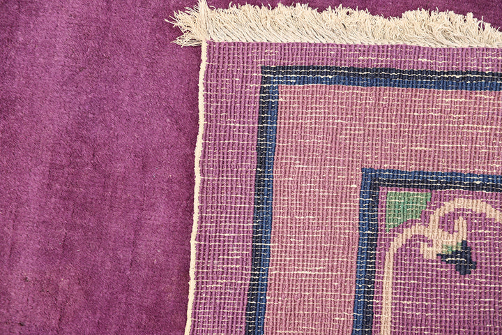 3'x6' Purple Floral Chinese Art Deco Rug