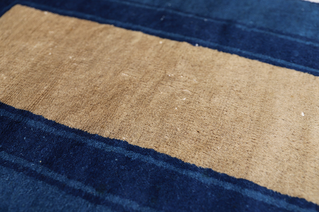 2'x4' Small Blue & Tan Antique Peking Rug