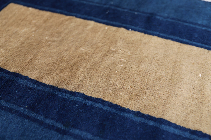 2'x4' Small Blue & Tan Antique Peking Rug