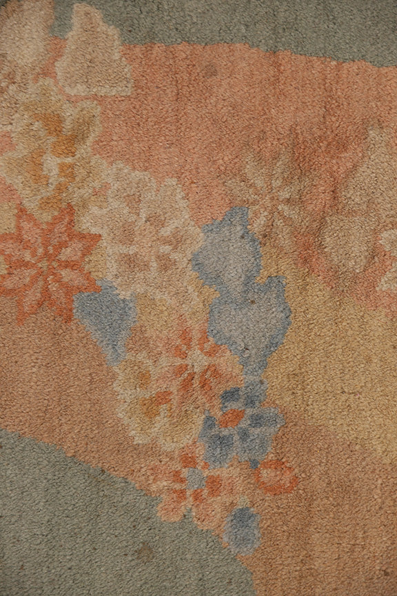 3'x5' Small Vintage Chinese Art Deco Wool Rug