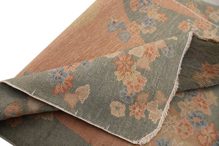 3'x5' Small Vintage Chinese Art Deco Wool Rug