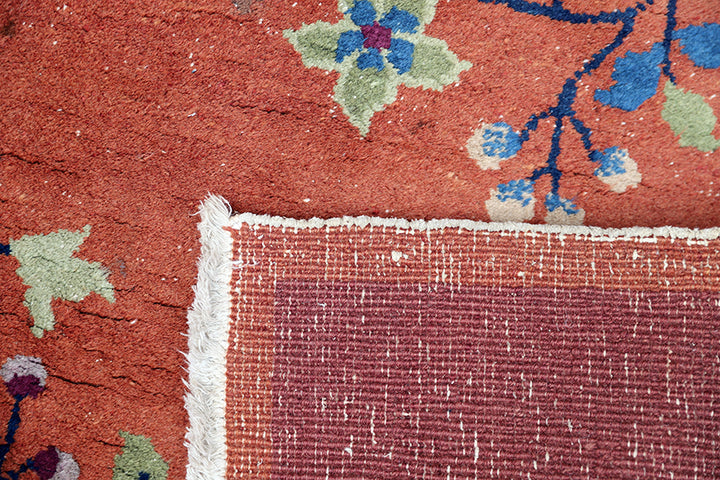 3'x5' Vintage 1920s Chinese Art Deco Rug | Hand Knotted Wool