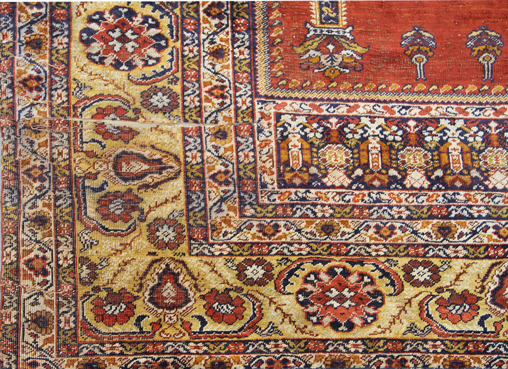 4'x6' Turkish Antique and Semi Antique Prayer Rug