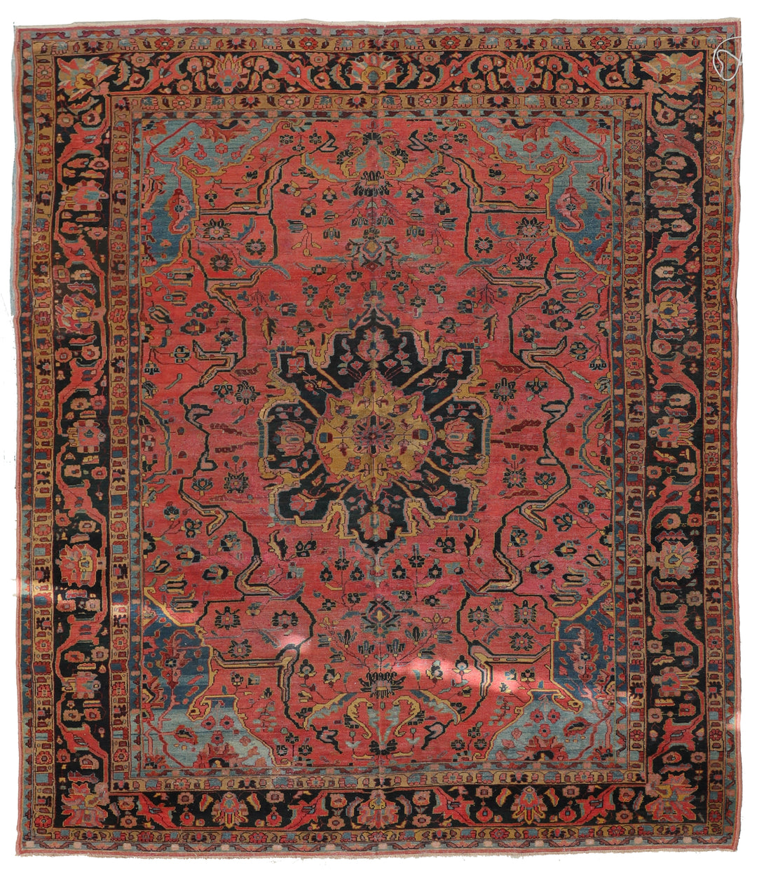 9'x11' Unique Antique Persian Lilihan Medallion Floral Wool Area Rug
