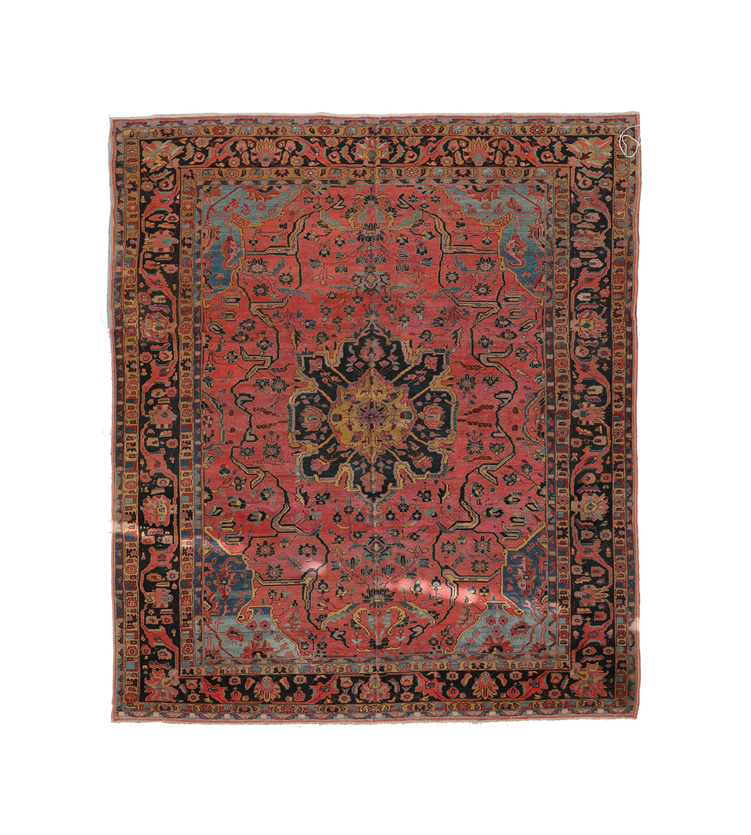 9'x11' Unique Antique Persian Lilihan Medallion Floral Wool Area Rug