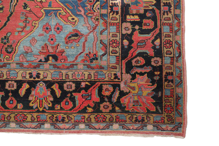 9'x11' Unique Antique Persian Lilihan Medallion Floral Wool Area Rug