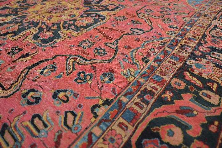 9'x11' Unique Antique Persian Lilihan Medallion Floral Wool Area Rug