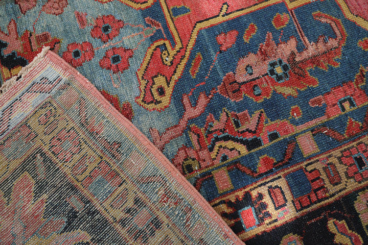 9'x11' Unique Antique Persian Lilihan Medallion Floral Wool Area Rug