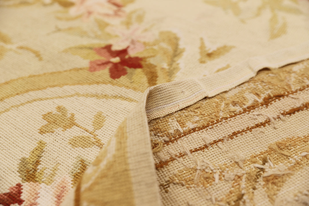 3'x5' Needle Point Area Rug | French Aubusson Design | Floral