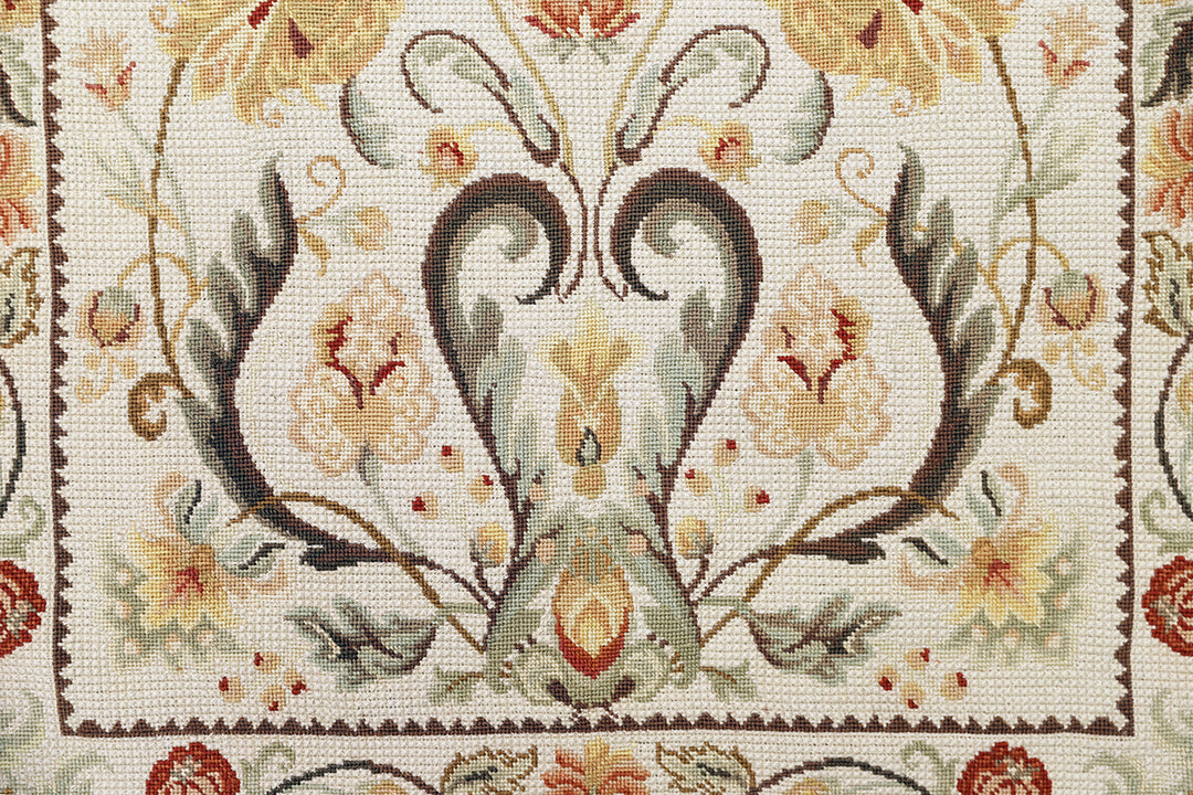 3'x5' Portuguese Needle-Point Wool Rug | A Touch of Floral Elegance