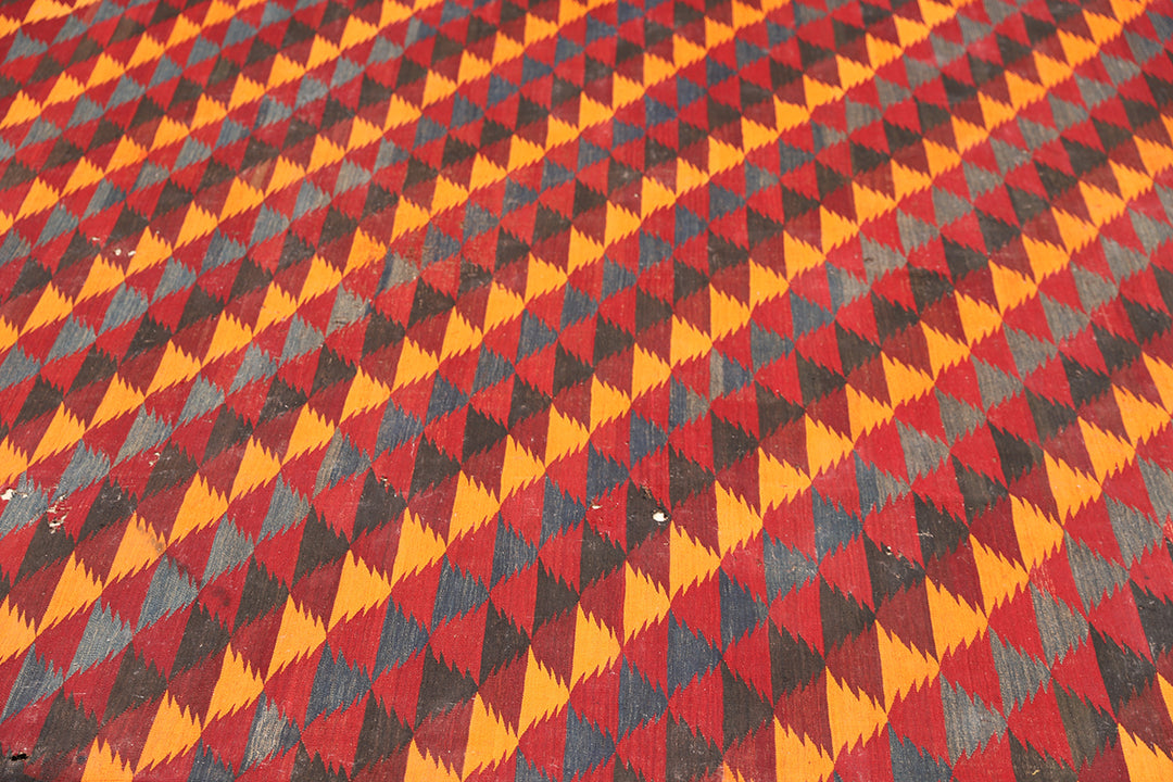 7'x11' Vintage Afghan Maimana Kilim