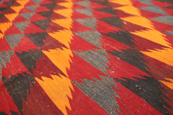 7'x11' Vintage Afghan Maimana Kilim