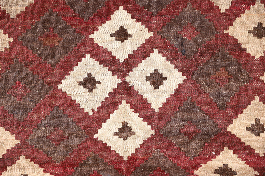 6'x8' Vintage Afghan Maimana Kilim