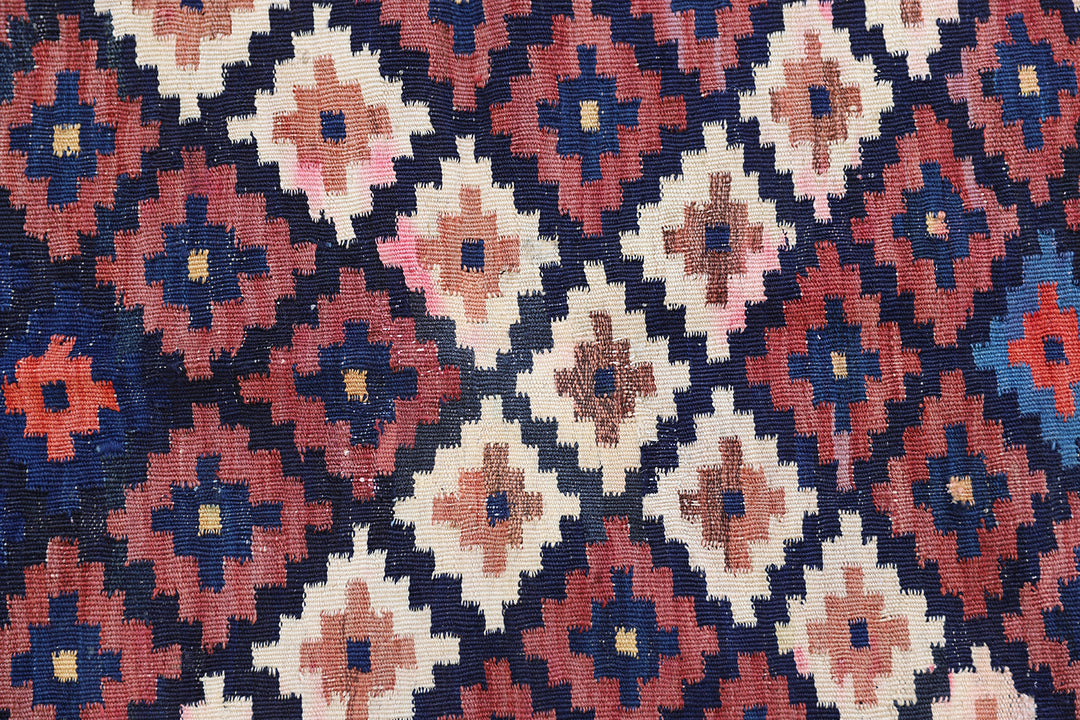 4'x4' Vintage Persian Afshar Sofreh Rug