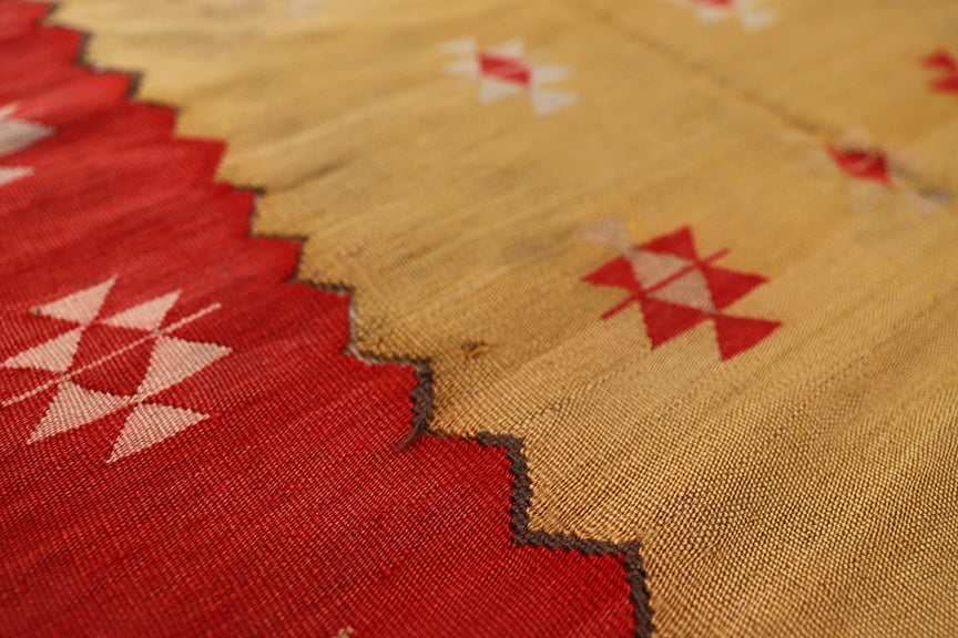 4'x6' Antique Prayer Rug | Vintage Handwoven Treassian Kilim