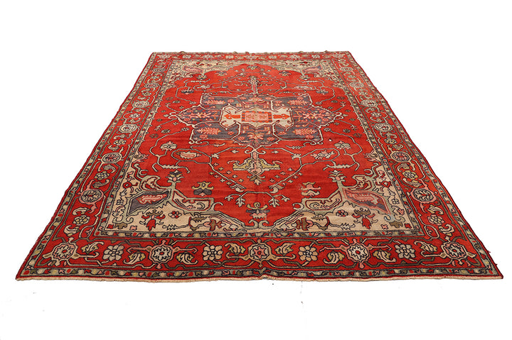 9'x12' Vintage Wool Rug | Persian Serapi Design | Hand Tufted in Germany