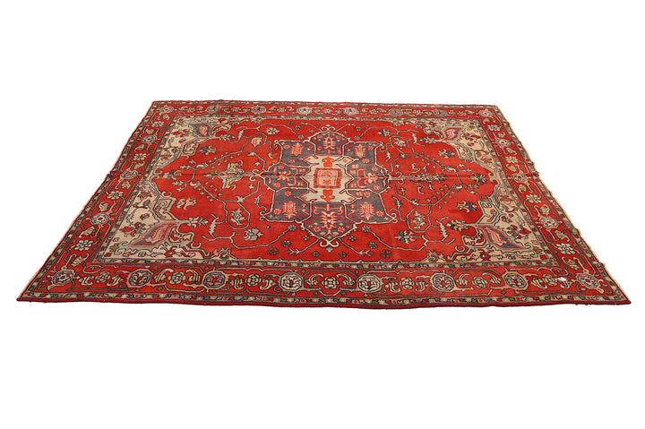 9'x12' Vintage Wool Rug | Persian Serapi Design | Hand Tufted in Germany