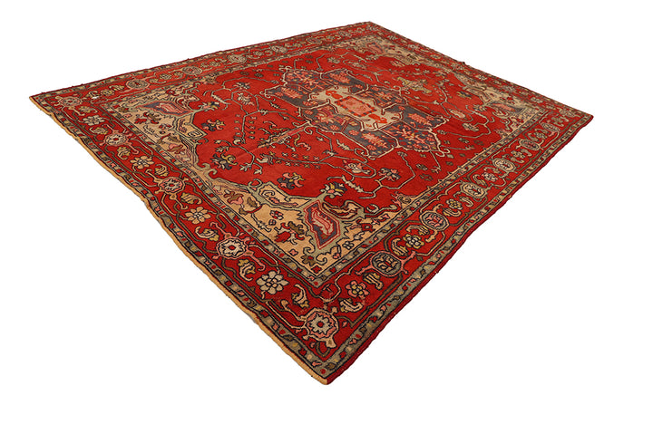9'x12' Vintage Wool Rug | Persian Serapi Design | Hand Tufted in Germany