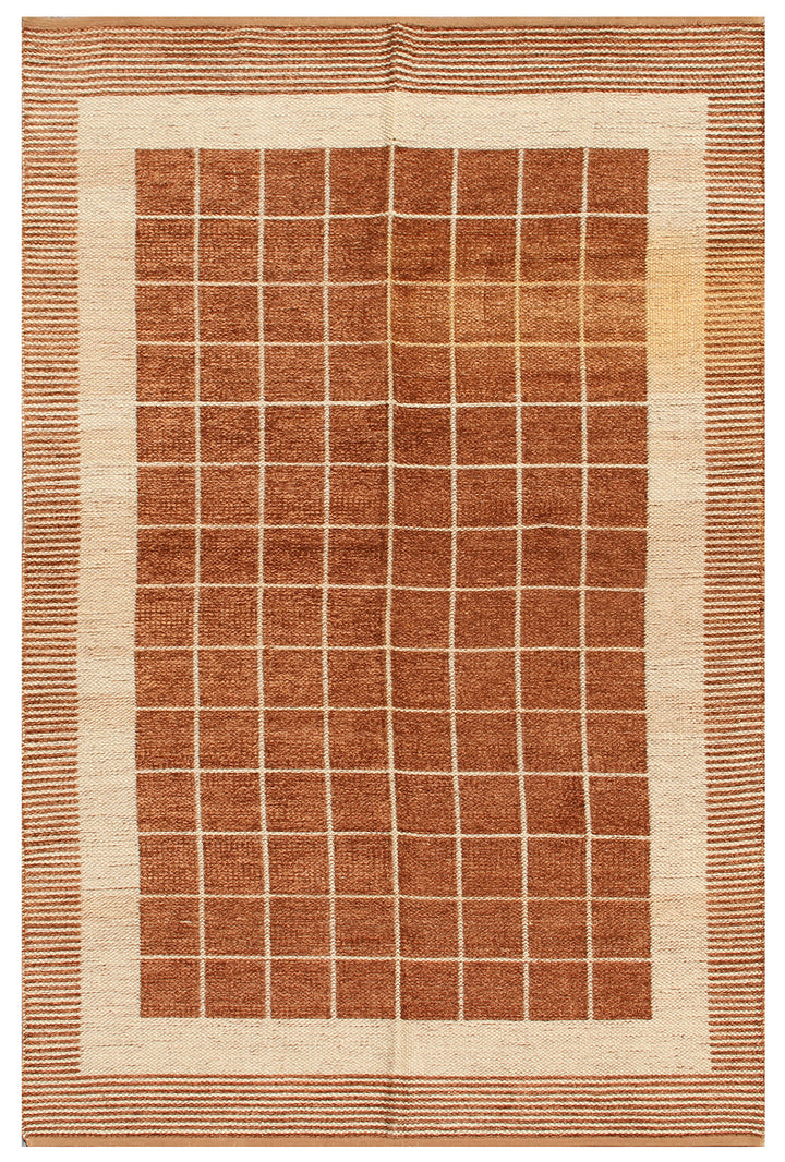 5'x8' Geometric Pattern Chenille Modern Rug