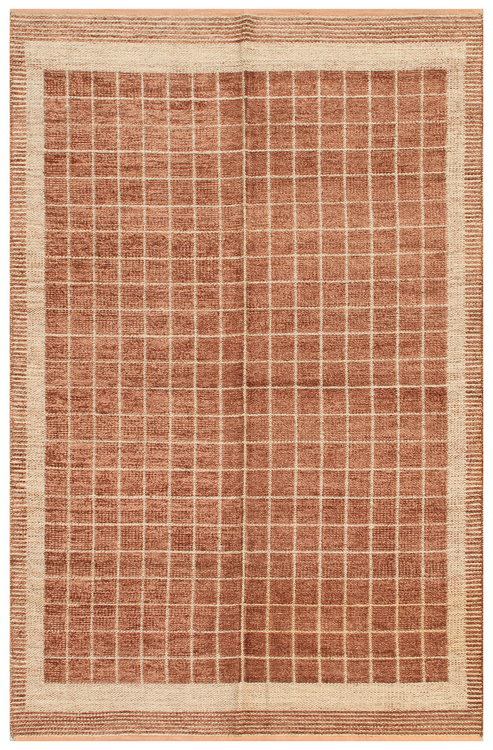 5'x8' Geometric Pattern Chenille Modern Rug