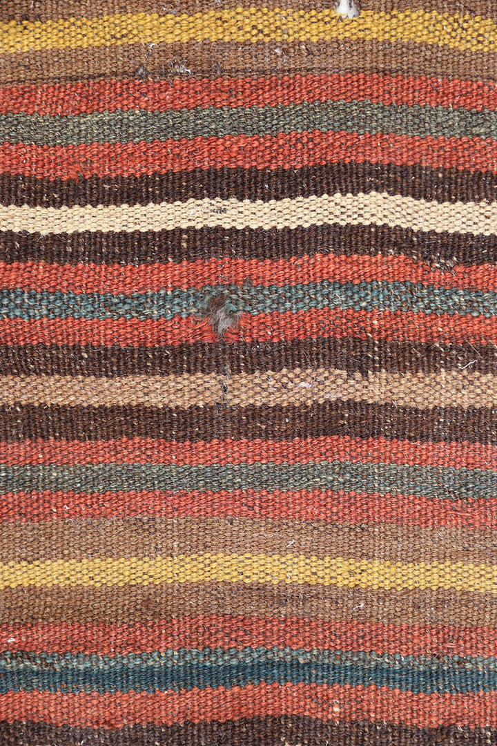 2'x4' Vintage Hand-Woven Uzbek Kilim Area Rug | Geometric Design | Northern Afghanistan