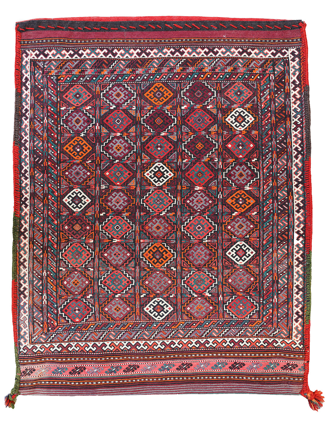3'x6' Vintage Persian Complete Bag-face with Backing