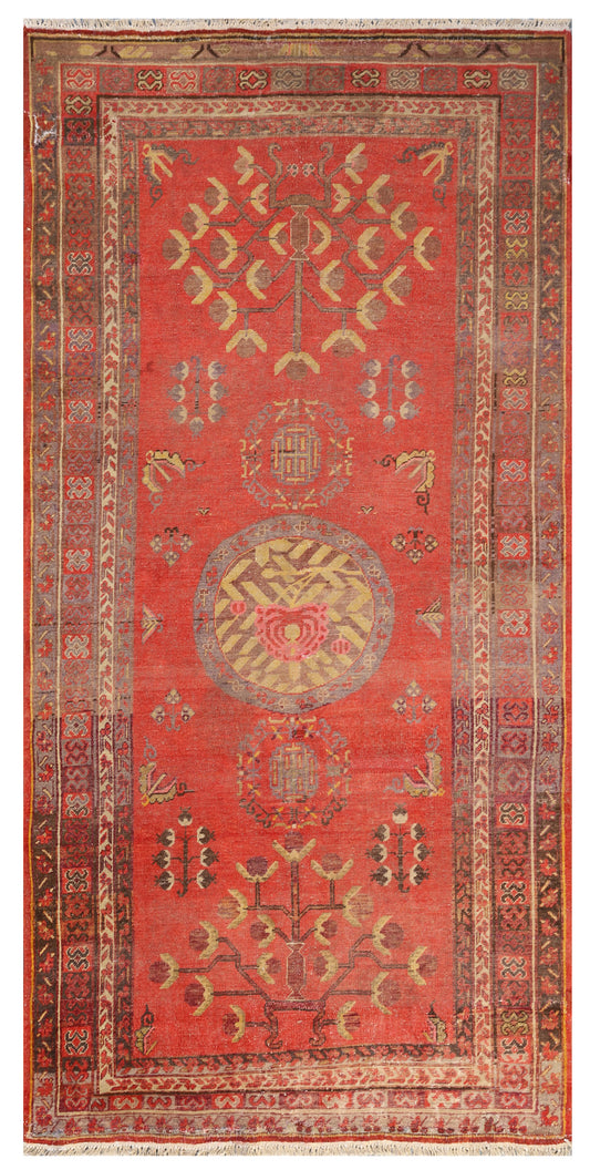 4'x8' Antique Khotan Rug