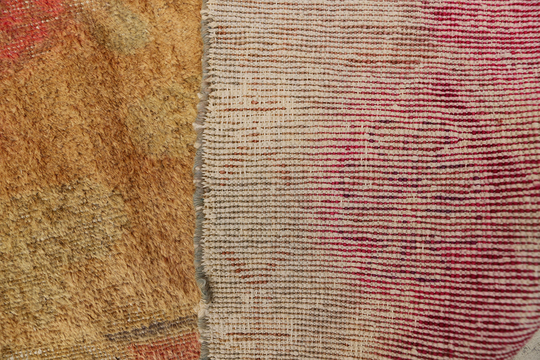 5'x8' Vintage Antique Samarkand Area Rug| Pink Floral Rug