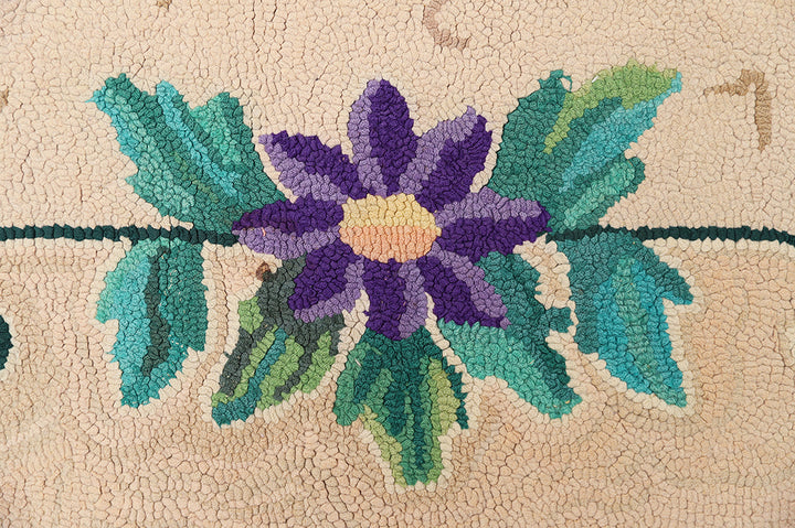 4'x6' Antique American Hooked Rug | Vintage Farmhouse Area Rug