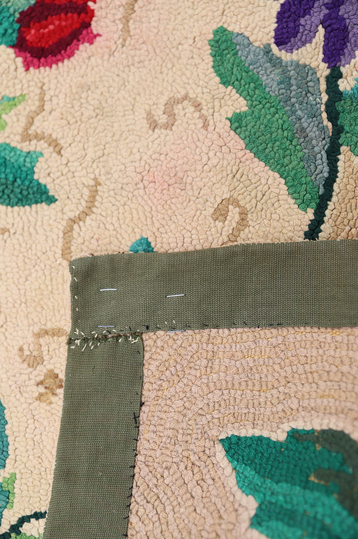 4'x6' Antique American Hooked Rug | Vintage Farmhouse Area Rug