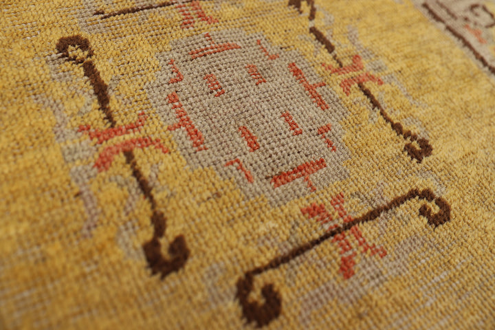 2'x2' Antique Khotan Rug | Hand Knotted | Collectible Organic Wool