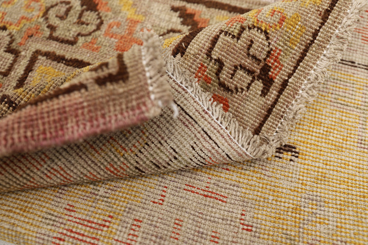 2'x2' Antique Khotan Rug – Handwoven Collectible in Organic Wool