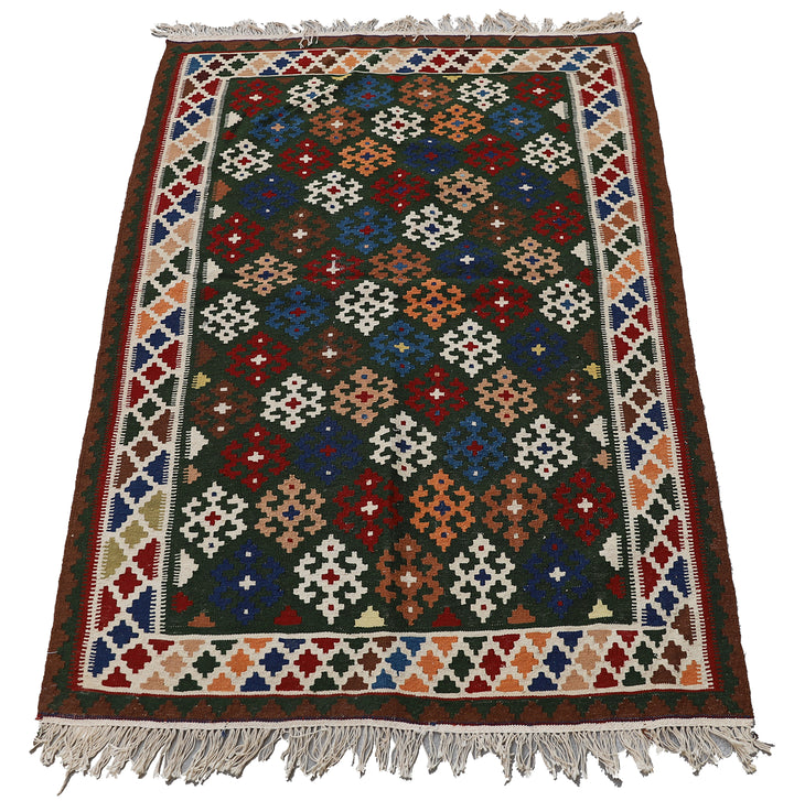 3'x5' Green Persian Kilim