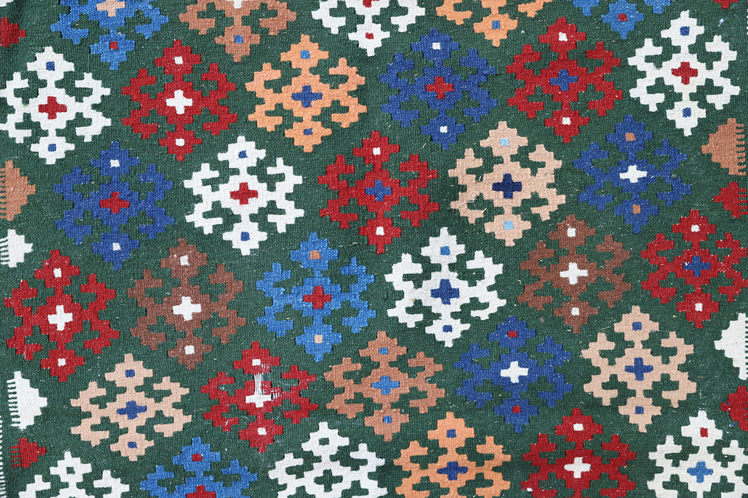 3'x5' Green Persian Kilim