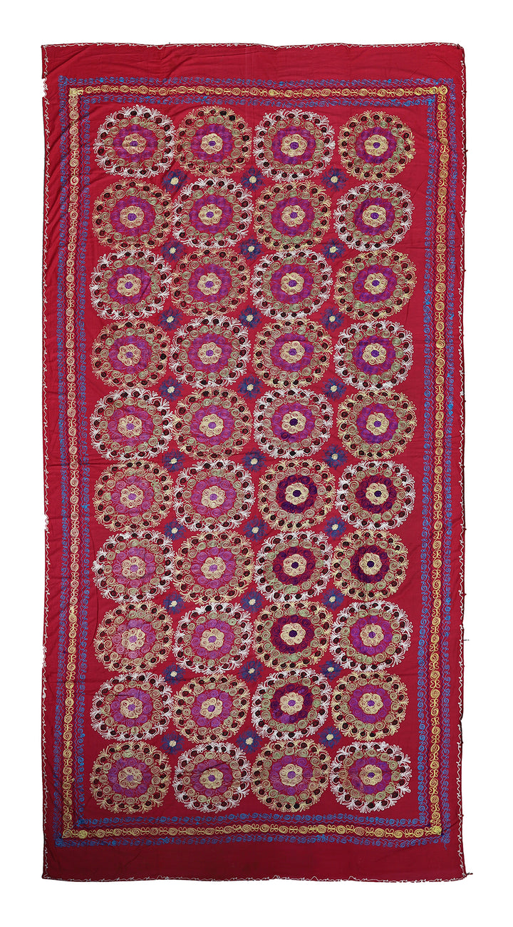 7'x15' Large Vintage Suzani, Samarkand , Uzbekistan