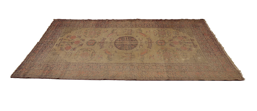 5'x10' Antique Hand-Knotted Samarkand Rug | Khotan Area Rug
