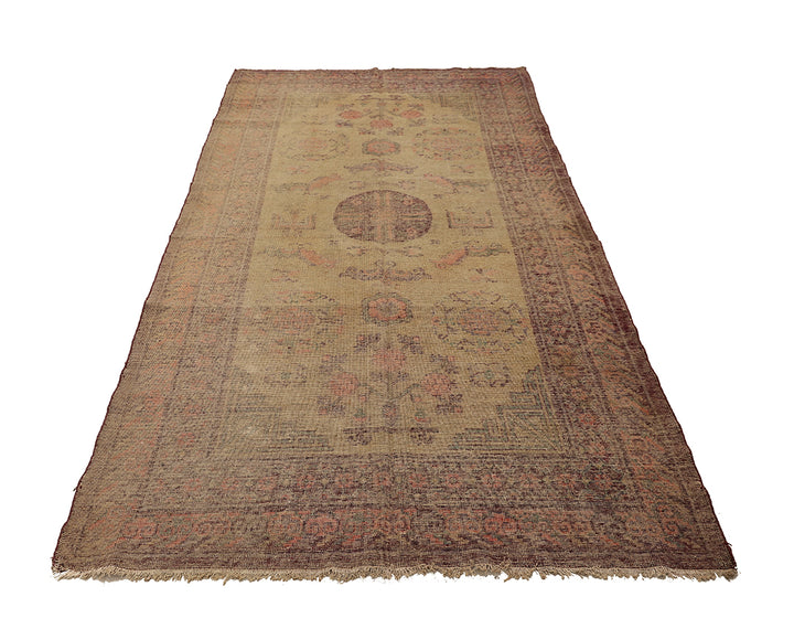 5'x10' Antique Hand-Knotted Samarkand Rug | Khotan Area Rug