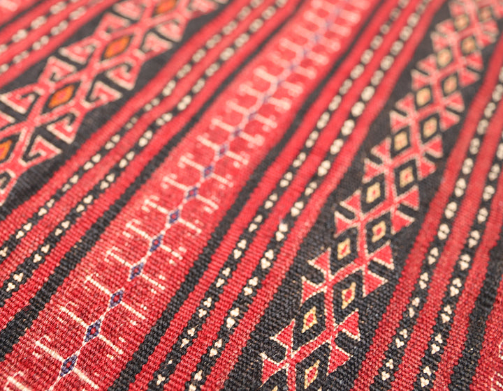 5'x10' Persian Kilim Rug | Handwoven Geometric & Animal Motif | Jewel Tone Luxury