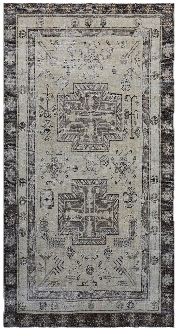 5'x10' Vintage Samarkand Rug | Antique Khotan Rug