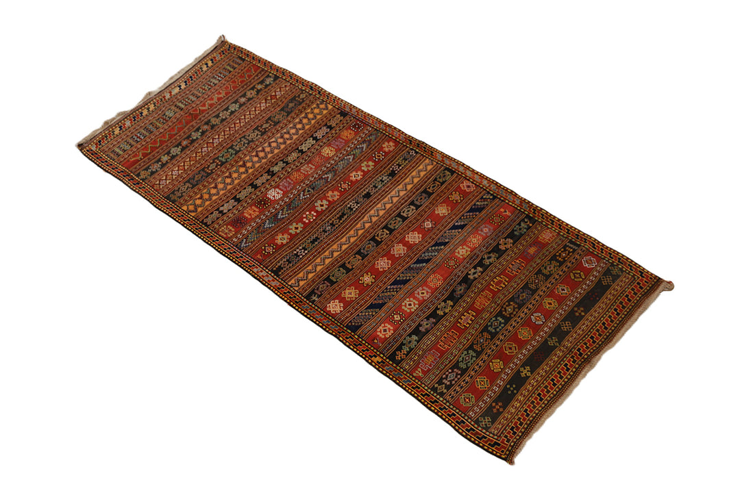 Decorative rug with intricate patterns on a white background